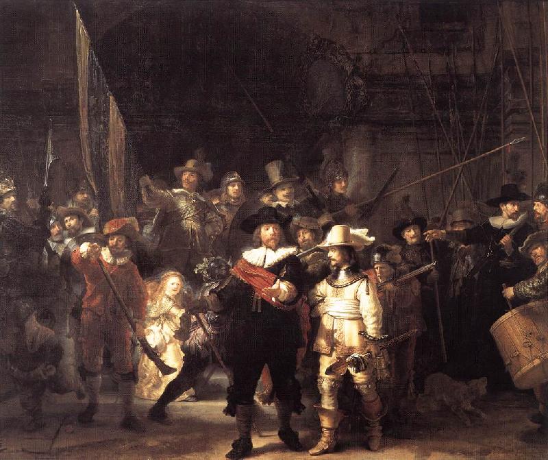 REMBRANDT Harmenszoon van Rijn The Nightwatch oil painting picture